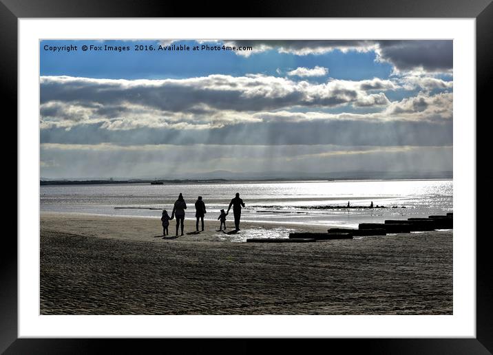 A Beach walk Framed Mounted Print by Derrick Fox Lomax