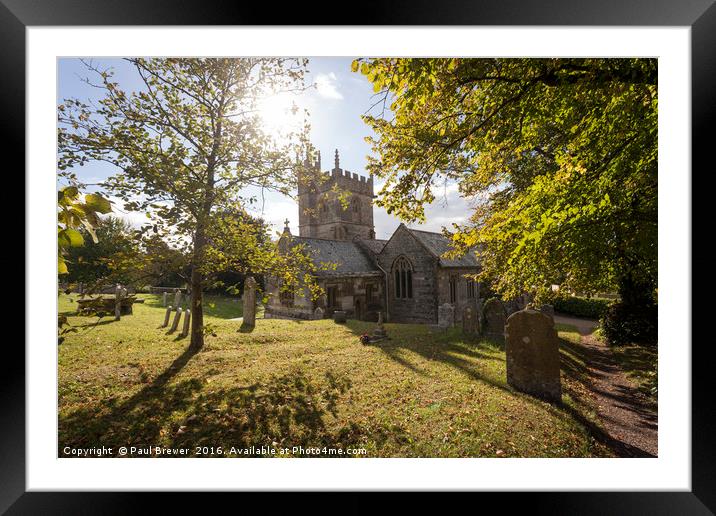 St Mary the Virgin, Piddlehinton Framed Mounted Print by Paul Brewer