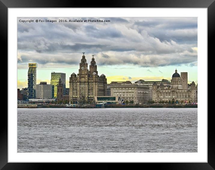 Liverpool city  Framed Mounted Print by Derrick Fox Lomax