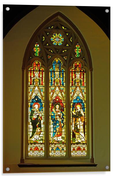 North Stained Glass Window Christ Church Cathedral Acrylic by Mark Sellers