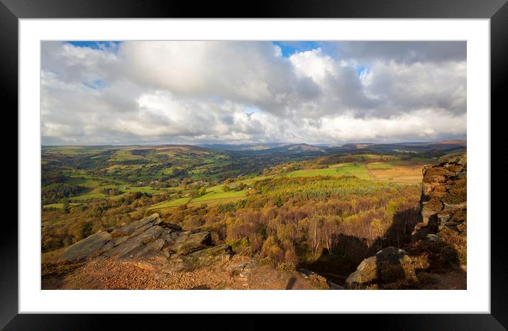 View towards Hathersage Framed Mounted Print by Mark Harrop