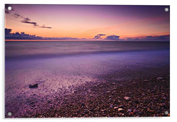 Sunrise North Sea Acrylic by David Lewins (LRPS)