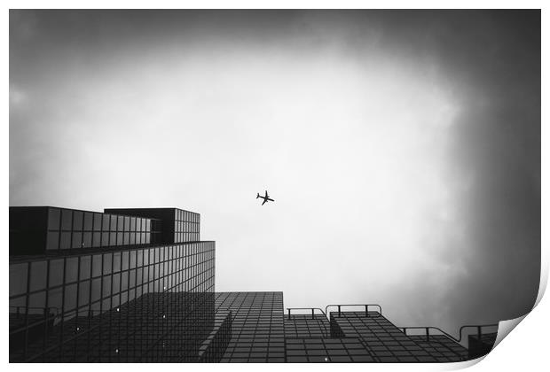 Building and aircraft Print by Mark Harrop