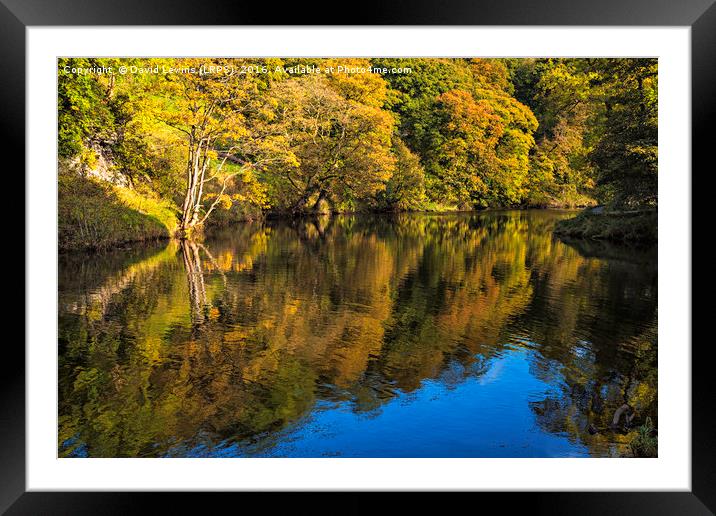 Autumnal River Wharfe Framed Mounted Print by David Lewins (LRPS)