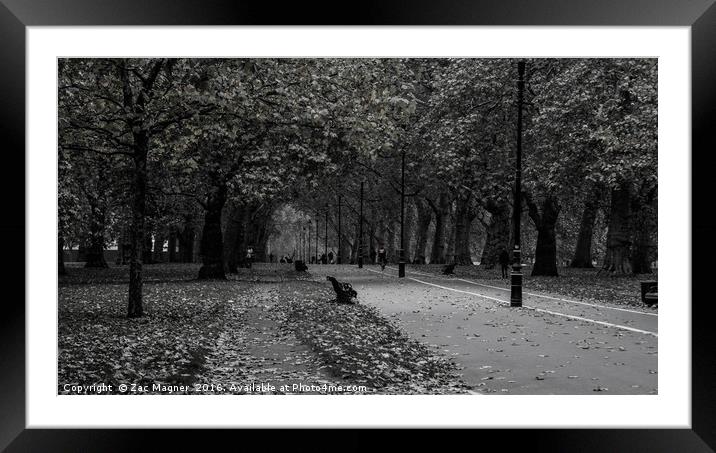 Hyde Park Framed Mounted Print by Zac Magner