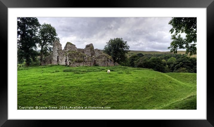 Pendragon Castle Framed Mounted Print by Jamie Green
