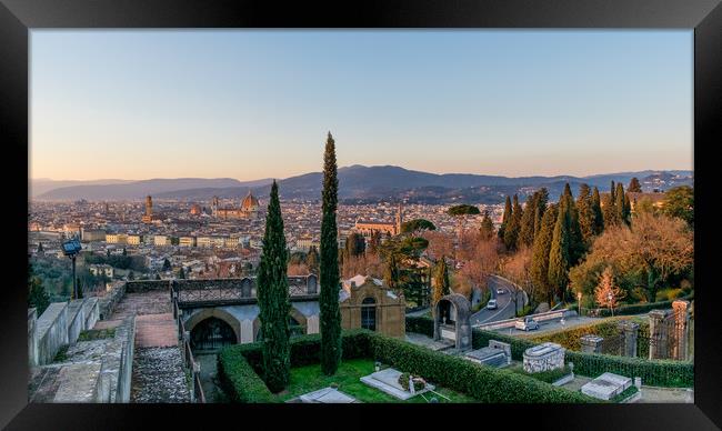 Florence, view from the hill Framed Print by Ranko Dokmanovic