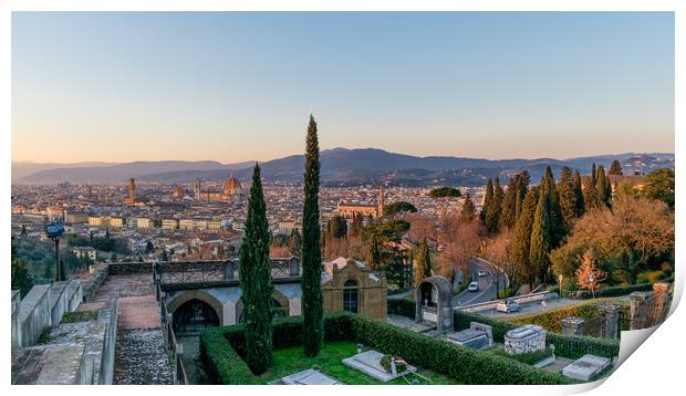 Florence, view from the hill Print by Ranko Dokmanovic