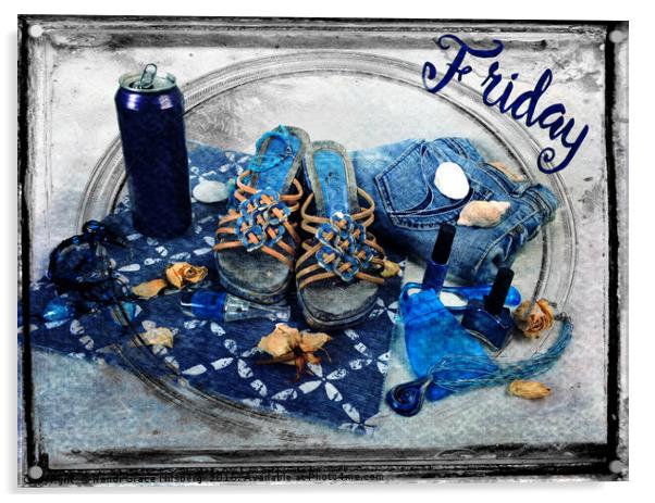 Friday Shoes Acrylic by Randi Grace Nilsberg