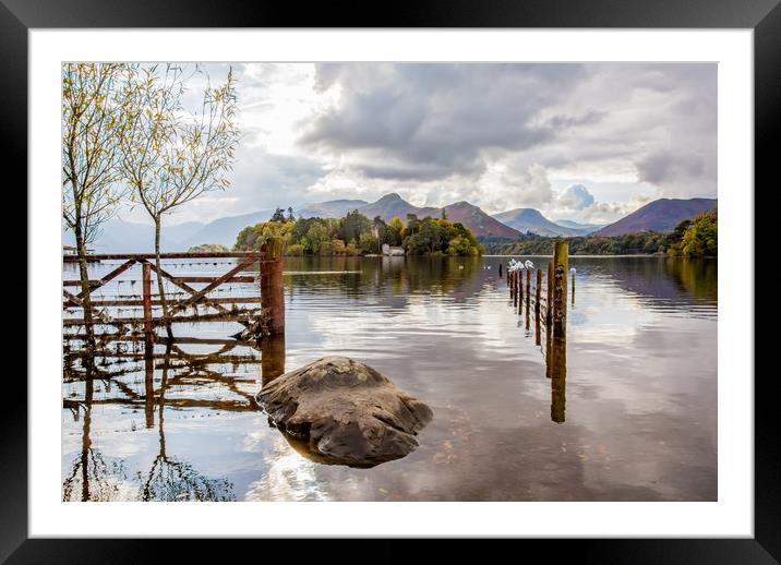 Through The Gate at Derwentwater Framed Mounted Print by Roger Green