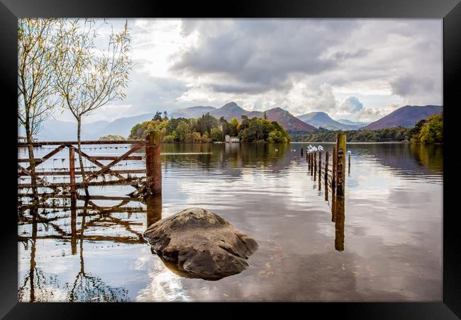 Through The Gate at Derwentwater Framed Print by Roger Green
