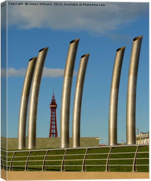 Blackpool Promenade Sculpture  Canvas Print by Linsey Williams