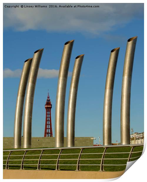Blackpool Promenade Sculpture  Print by Linsey Williams