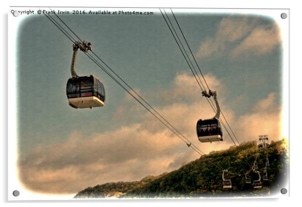 Cable cars in Koblenz Acrylic by Frank Irwin