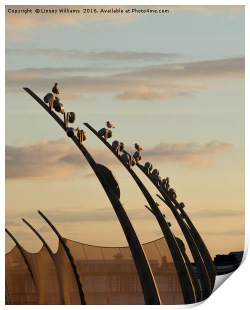Blackpool Promenade Sculpture 2 Print by Linsey Williams