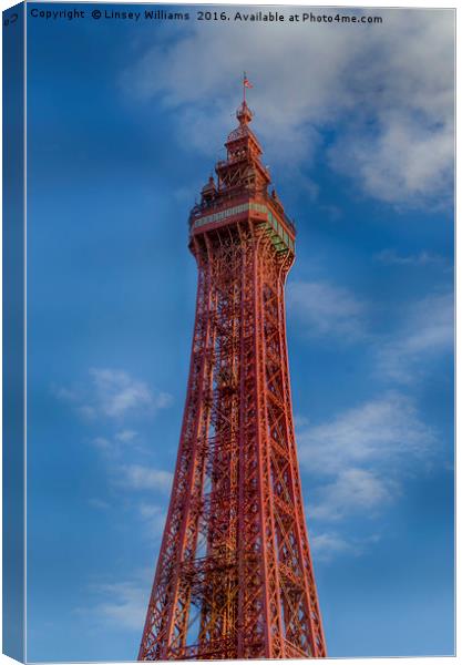 Blackpool Tower Canvas Print by Linsey Williams