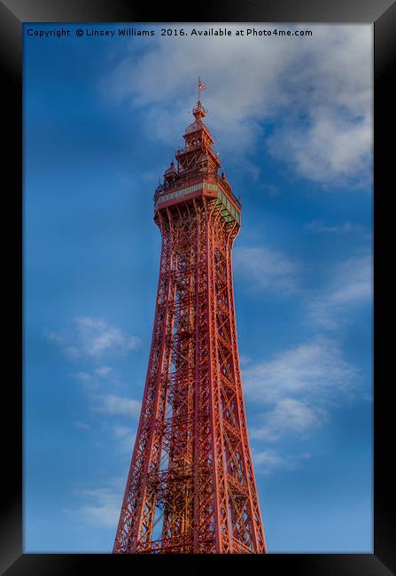 Blackpool Tower Framed Print by Linsey Williams