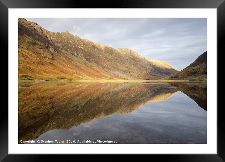 Autumn at Loch Achtrocitan Framed Mounted Print by Stephen Taylor