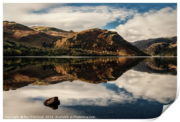 Ullswater and a Rock Print by Ray Pritchard
