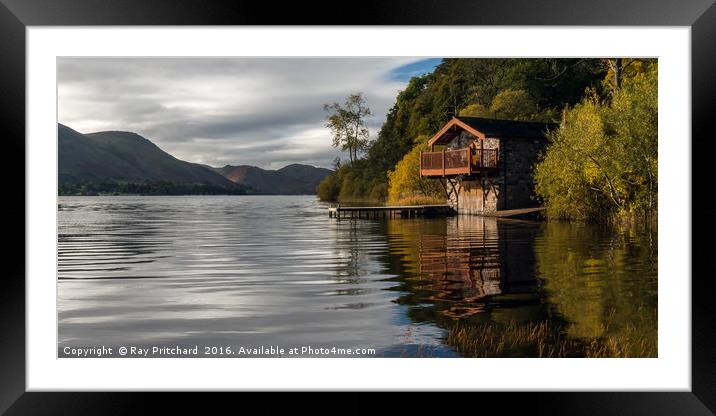 Old Boat House Framed Mounted Print by Ray Pritchard