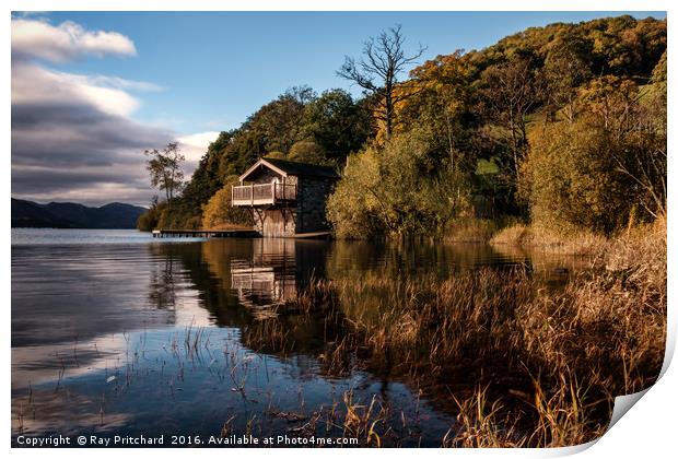 Boathouse at Ullswater  Print by Ray Pritchard