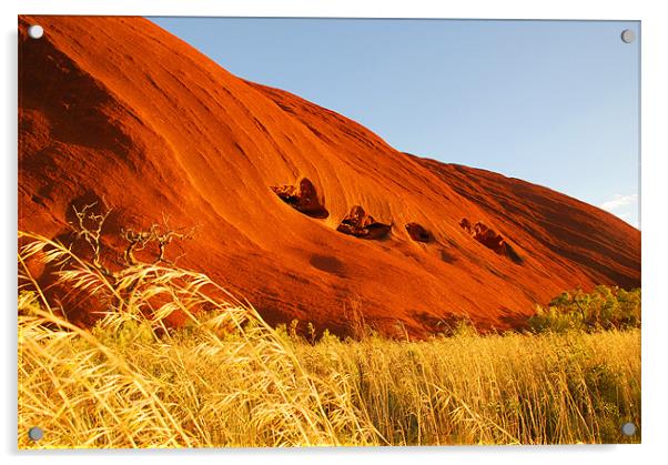 Sacred Uluru Acrylic by lucy dawson