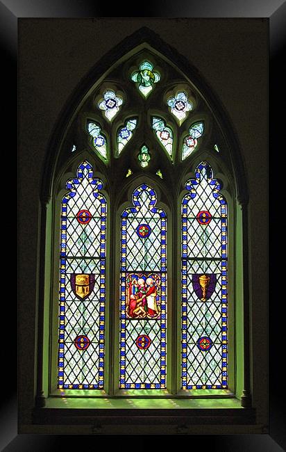South Stained Glass Window Christ Church Cathedral Framed Print by Mark Sellers