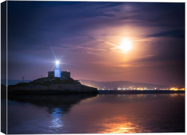 Moonlit Mumbles Canvas Print by Purple OneTwoEight