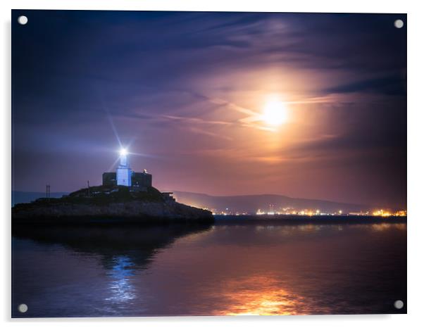 Moonlit Mumbles Acrylic by Purple OneTwoEight