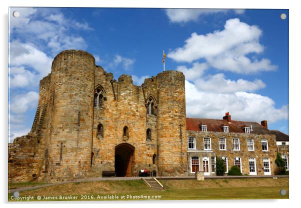 Tonbridge Castle Gatehouse Kent Acrylic by James Brunker