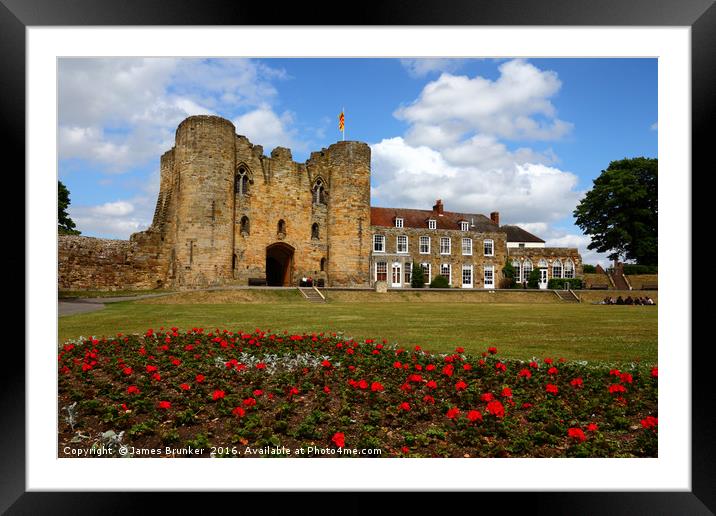 Tonbridge Castle and Gardens Kent Framed Mounted Print by James Brunker