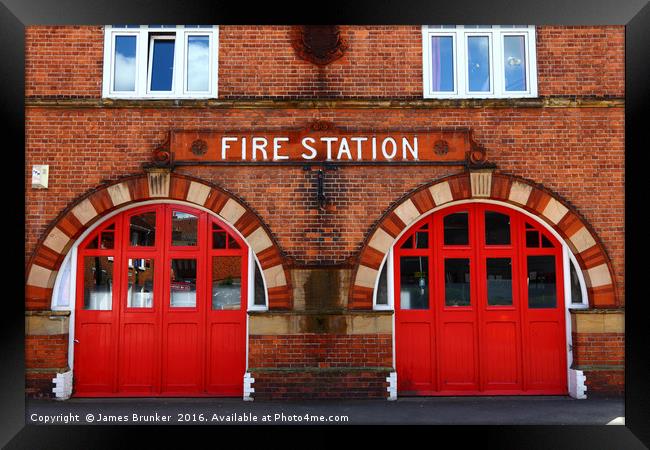 Tonbridge Fire Station Doors Framed Print by James Brunker