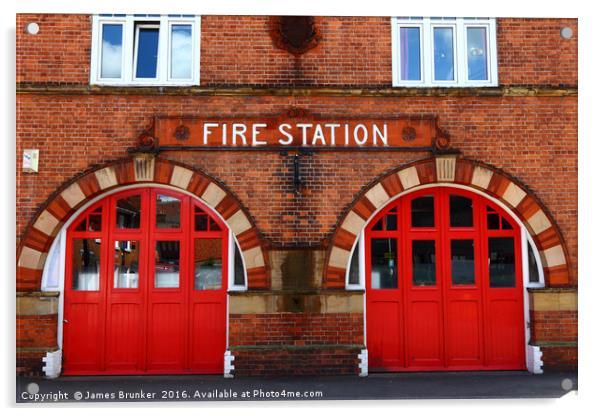 Tonbridge Fire Station Doors Acrylic by James Brunker