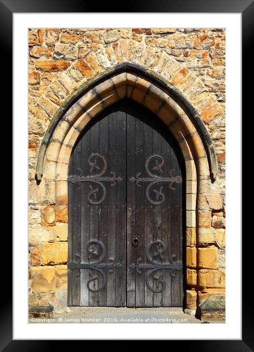 Tonbridge parish church door Kent Framed Mounted Print by James Brunker