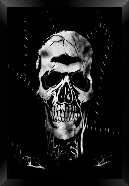 The skull Framed Print by Jonathan Thirkell
