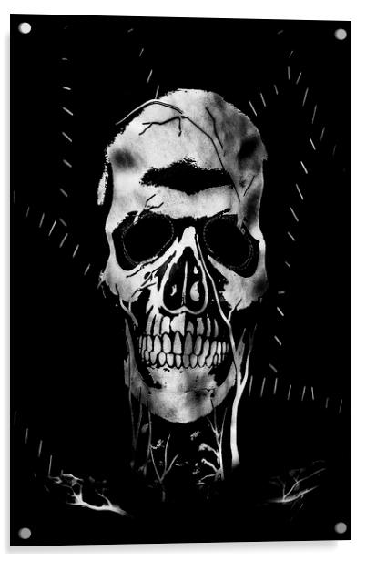 The skull Acrylic by Jonathan Thirkell