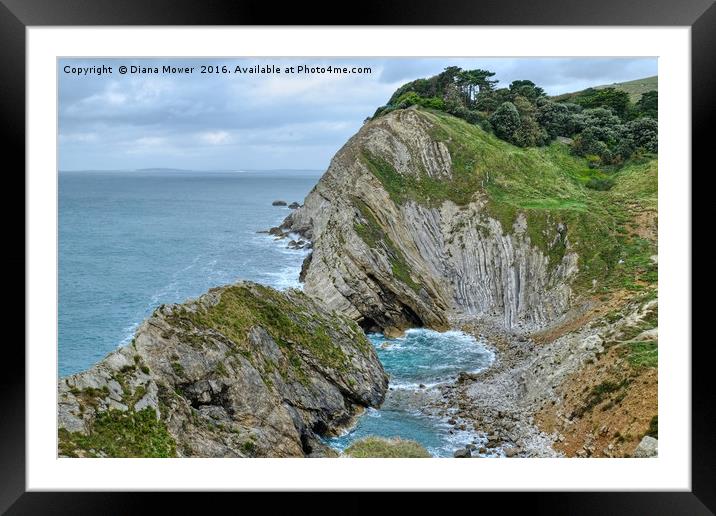  Stair Hole, Lulworth Cove.  Framed Mounted Print by Diana Mower
