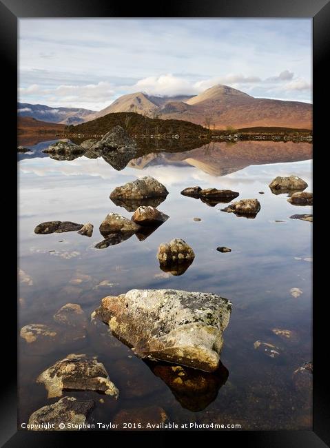 Lochan na h-Achlaise Framed Print by Stephen Taylor