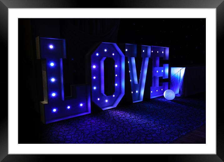 Love is Blue Framed Mounted Print by Mark Baker