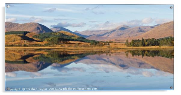 Loch Tulla Acrylic by Stephen Taylor