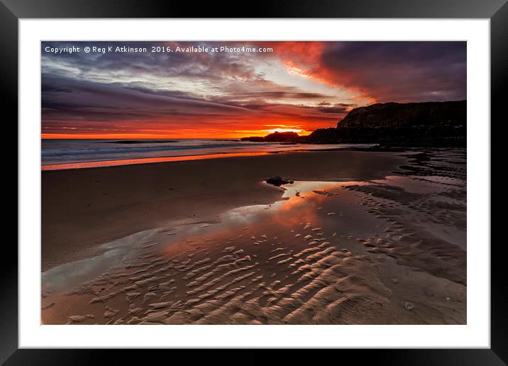 Sunrise At Featherbed Rock Framed Mounted Print by Reg K Atkinson