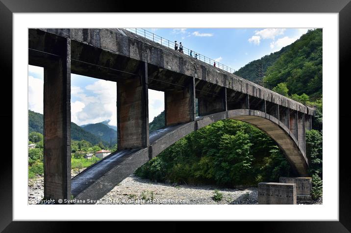 Old Bridge Framed Mounted Print by Svetlana Sewell