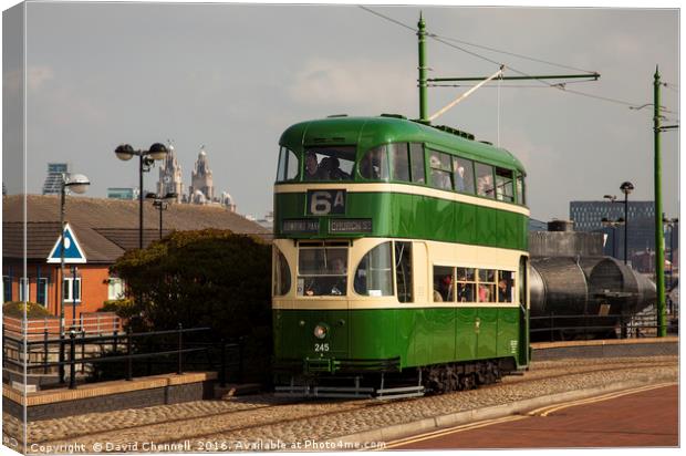 Liverpool Baby Grand Tram 245  Canvas Print by David Chennell