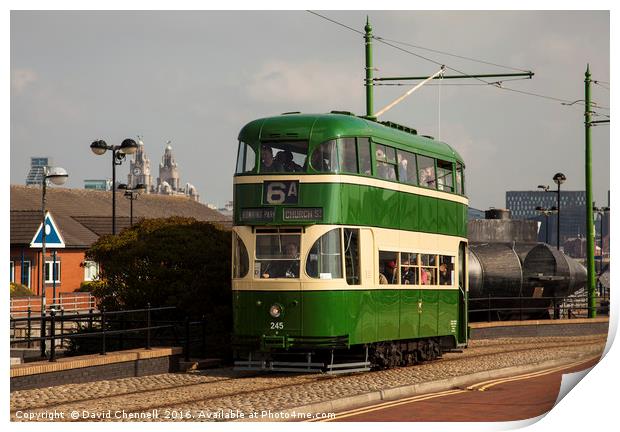 Liverpool Baby Grand Tram 245  Print by David Chennell