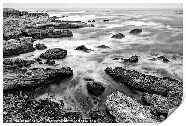 The jagged rocks and cliffs of Montana de Oro Stat Print by Jamie Pham