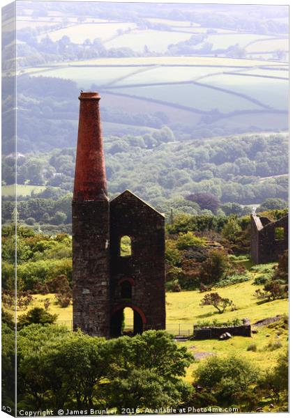 Ruins of the Phoenix United Mine Bodmin Moor Canvas Print by James Brunker