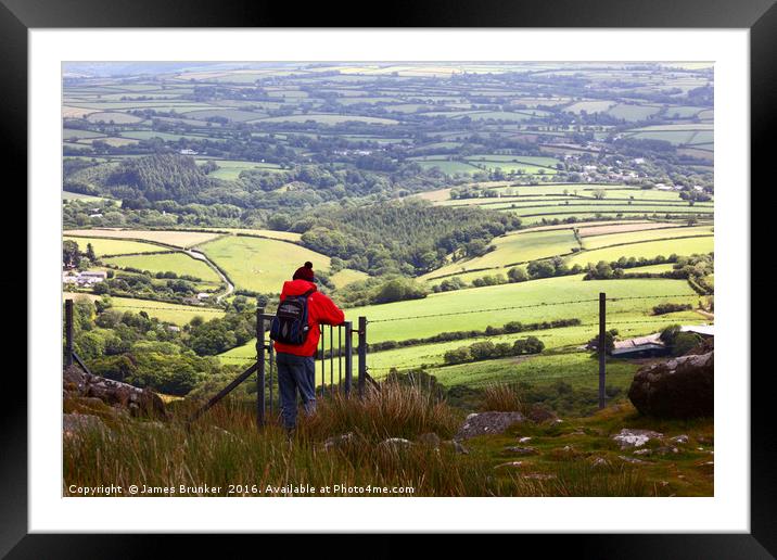 Country Views from Bodmin Moor Cornwall Framed Mounted Print by James Brunker