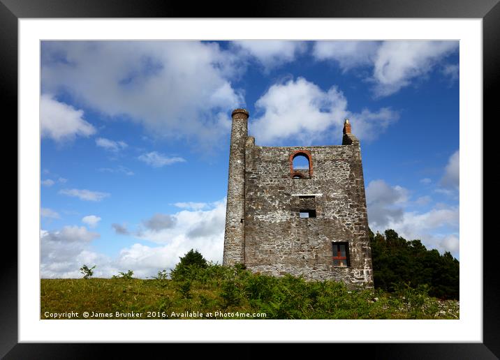 Disused Tin Mine on Bodmin Moor Cornwall Framed Mounted Print by James Brunker