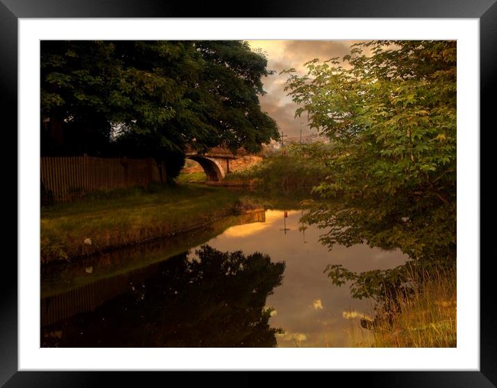 Sunrise along the Canal  Framed Mounted Print by Irene Burdell