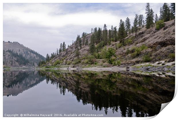 Reflections on the Snake River in Idaho  Print by Wilhelmina Hayward